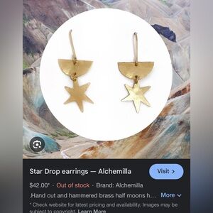 Alchemilla Star Drop earrings never worn